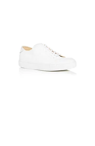 Collegium Men's Classic Pillar Leather Low-Top Sneakers- White - Picture 1 of 1