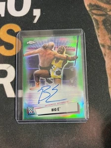 2021 Topps Chrome WWE Big E Auto Green Refractor /99 - Bild 1 von 2