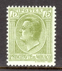 Monaco Scott #  79 F/VF MNH 1926 75 Centime Prince Louis II Olive Green - Picture 1 of 1