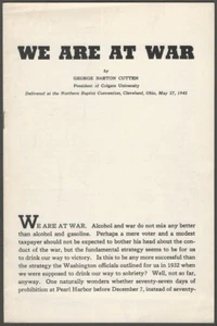 Guerra 1942 Presidente de la Universidad de Colgate Cutten Segunda Guerra Mundial Antialcohol/Prohibición - Imagen 1 de 2