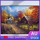 Pattern Rural House Full Round Resin Rhinestone Picture Diy Kit Home Decoration