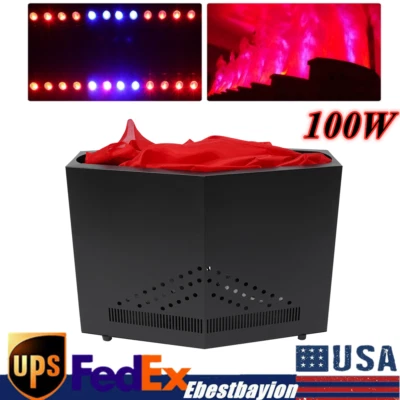 110V 1.5M LED Electronic Fake Fire Flame Effect Light Artificial 3D Campfire - Image 1 of 4