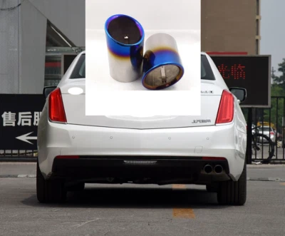 Tubo de escape silenciador punta escape trasero auto para Cadillac CT6 2016-2020 2 PIEZAS AZUL SS Foto 1 de 4