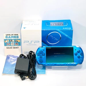 [Excellent+5] Sony Playstation Portable PSP-3000 Vibrant Blue Box Japan 09-168 - Picture 1 of 21