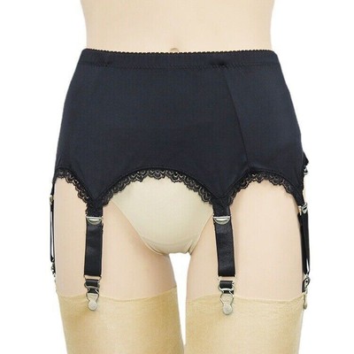 cumlaude ginesens gel lubricante efecto calor Black Garter Belt Front Open Mesh Lace Garter Belt