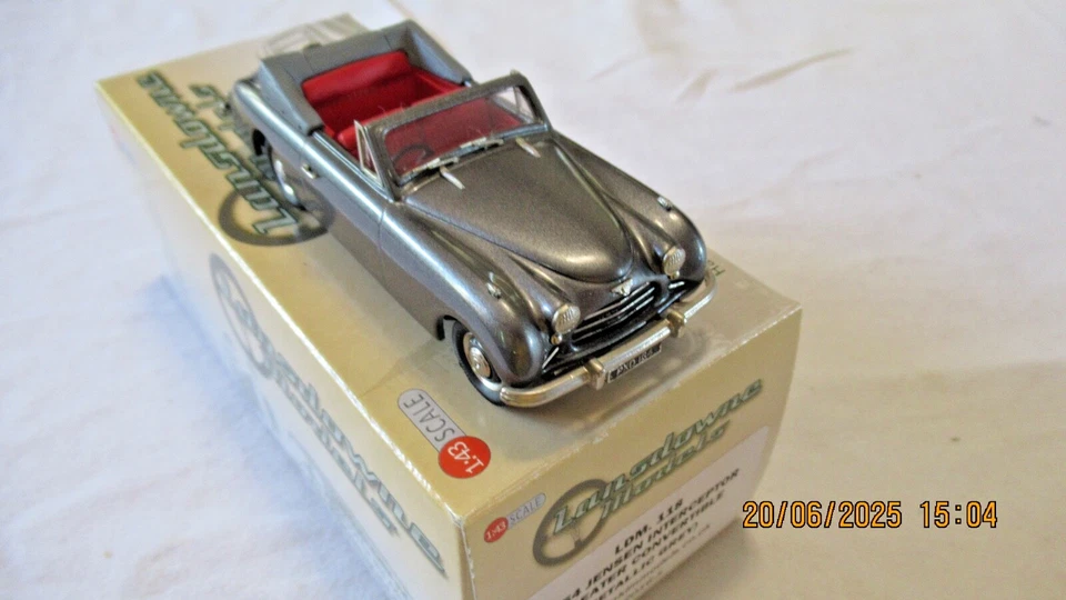 Lansdowne Models 1:43 LDM118 Met Grey 1954 Jensen Interceptor 4-Seat Convertible - Image 1 of 4