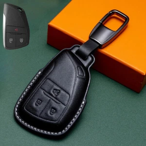 Genuine Leather Car Key Case Cover For GMC Yukon XL For Buick Envision Avenir - Picture 1 of 4