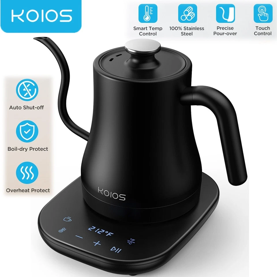 Gooseneck Electric Kettle Temperature Control Pour Over Coffee Keep Warm Kettles - Image 1 of 4