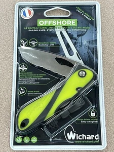 Nuevo cuchillo Seaked WICHARD Offshore con Marlinspike fluorescente - Imagen 1 de 3