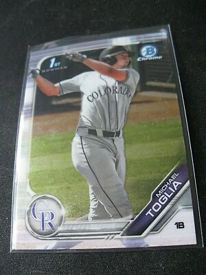 MICHAEL TOGLIA 2019 1st Bowman Chrome Draft BDC-64 Colorado Rockies MINT - Image 1 of 2