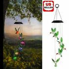 Color-changing Led Solar Powered Hummingbird Wind Chime Lights Yard Garden Decor