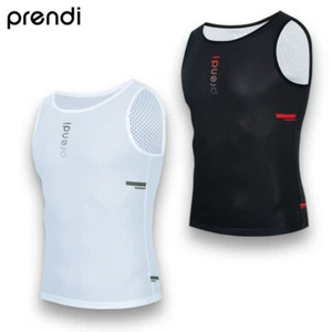 PRENDI Men Cycling Base Layer Pro Inside Tight Bike Clothing Sleeveless - Picture 1 of 19