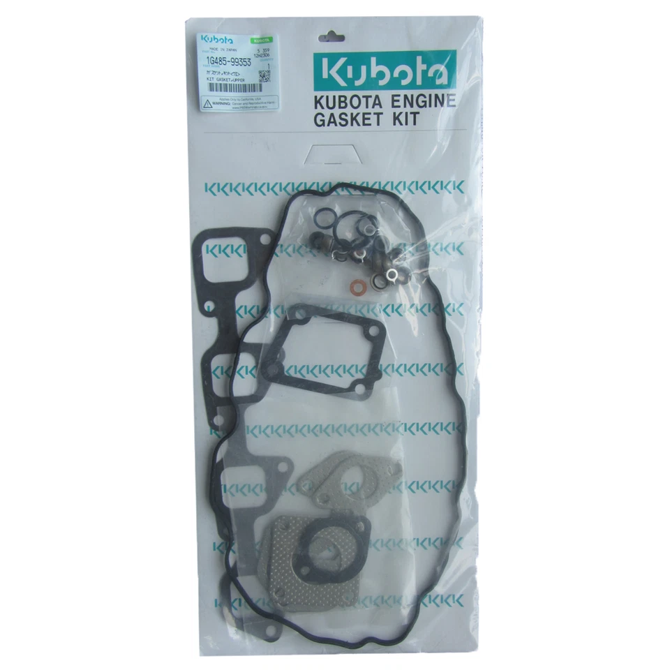 Genuine OEM Kubota Upper Gasket Kit 1G485-99353 V2203 V2403 - Image 1 of 1