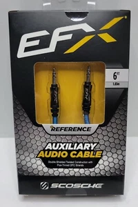 Scosche R-Series 3.5mm Auxiliary Audio Cable With Straight Tips. EFXAUXR6 - Picture 1 of 3