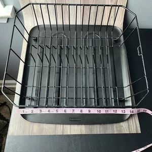 Rubbermaid Vintage Dish Rack And Drain Board Black 118a Small 14x15 Sloped Board - Picture 1 of 13