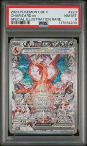 Charizard ex 223 PSA 8 - OBF Ossidiana Infuocata - Carta Gradata ITALIANO ITA - Foto 1 di 2