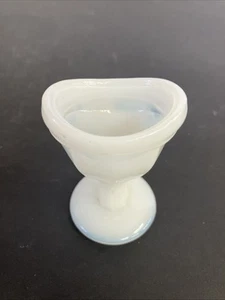 Vaso óptico para lavar ojos blanco transparente vidrio de leche antiguo vintage marcado G - Imagen 1 de 9