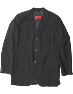 HUGO BOSS Mens 3 Button Blazer Jacket IT 54 2XL Grey Wool QH04 - Picture 1 of 4