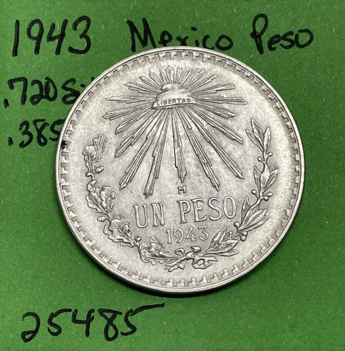 1 Peso 1943 Year Silver Mexican Coins (1905-Now) for sale | eBay