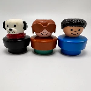 Lotto 3 figurine Fisher Price Chunky Little People anni 90 - Foto 1 di 11