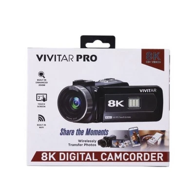 New Vivitar Pro 8K 18x Zoom Digital Video Camcorder DVR8K-BLK - Image 1 of 4