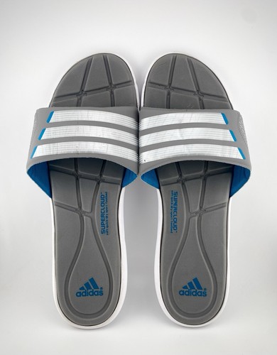 Scarpe sandali donna ADIDAS SUPERCLOUD slides misura. 11 grigio blu cielo bianco