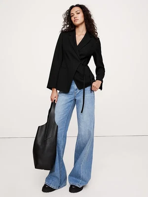 Banana Republic Drapey 斜纹裹身西装外套 - 女式 6 ~ 250 美元 713670 — 第 1/4 张图片