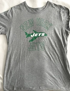 NY JETS SHIRT NIKE WOMENS XL SCOOP NECK ATHLETIC CUT GREY NFL FOOTBALL - Picture 1 of 9