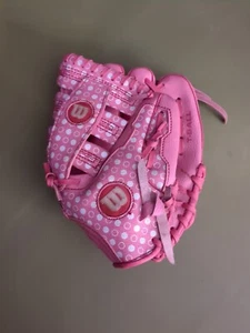 Guanto Wilson 9,5" rosa T-Ball lancio destrorso - Foto 1 di 5