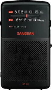 Sangean SR35 Portable Radio, Black - Picture 1 of 12