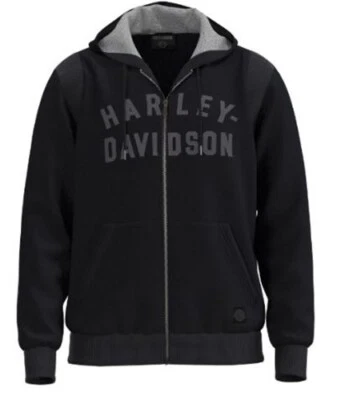 Harley-Davidson Hommes Pull " LOGO " 96016-21VM Capuche Hoddie Noir - Photo 1/2