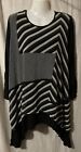 Ladies Black & White Layered Top  (Olla Oh), Size L