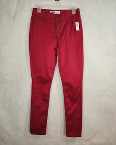 Old Navy Burgunder Skinny Highrise Hose Größe 6 - Bild 1 von 11