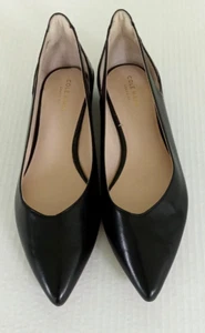 Size 9B Cole Haan Women’s Black Leat W16559 Flat Slip On Pointed Toe Shoes New - Picture 1 of 10