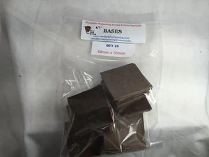 50mm Square bases for Wargaming (25) - Picture 1 of 2