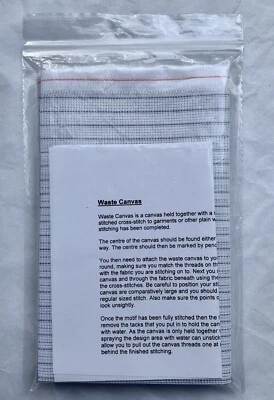 Waste Canvas Cross Stitch - 14 Counts - 2 Pieces - Image 1 of 4