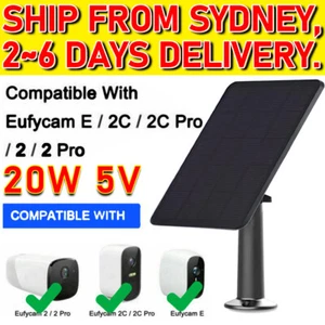 20W Solar Panels for Eufy Eufycam Cam E/2C/E/2 Pro Wall Mount / AU FREE SHIPPING - Picture 1 of 6