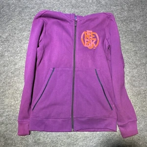 Ladies Reebok Zip-Up Jacket Purple / Orange Logo Size Large New With Tags - Picture 1 of 9