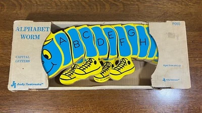 Rare Vintage Wood JUDY INSTRUCTO Alphabet Worm Puzzle New In Box 1984 - Image 1 of 4