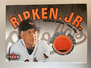 2001 Fleer Genuine Material Issue Cal Ripken Jr HOF 2-Color Game Used Patch!