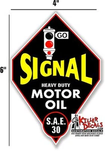 (SIG-2) 6" SEÑAL DIAMANTE MOTOR ACEITE GASOLINA GAS BOMBA TANQUE CALCOMANÍA - Imagen 1 de 1