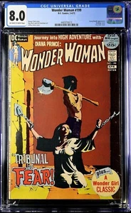 Wonder Woman #199 CGC 8.0 Grey Tone Bondage Cover Jonny Double D.C. Comics 1972 - Picture 1 of 2