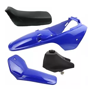 Kit de depósito de gasolina para bicicleta de tierra para Yamaha PW80 PY80 AZUL plástico carrocería asiento negro - Imagen 1 de 6