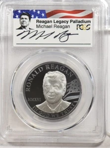 Black Palladium Proof 1oz Ronald Reagan Queen Elizabeth II PF70DCAM Rare! - Picture 1 of 2