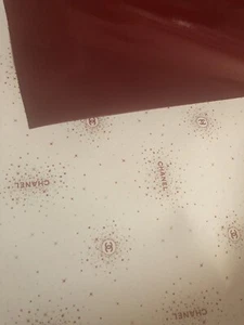 new Red & white cc logo GENUINE Chanel Paris designer gift wrap wrapping paper - Picture 1 of 6