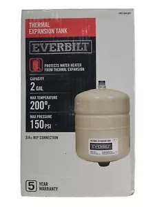 EVERBILT 2 GAL Serbatoio di Espansione Termica Max Temp 200°F Max Pres 150 PSI NUOVO - Foto 1 di 3