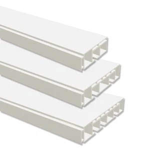 Kunststoff Gardinenschienen / Gardinenleisten Weiß, 1- / 2- u. 3-läufig, günstig - Bild 1 von 4