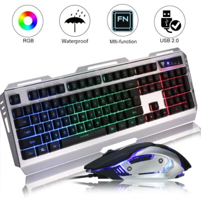 Gaming Keyboard, RGB Backlit Gaming Keyboard, Programmable Backlit Gaming Mouse - Image 1 of 4