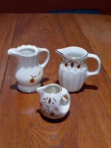 3 Hall Jewel Tea Autumn Leaf NALCC Creamers - Sundial, Flared, Fluted - Picture 1 of 20