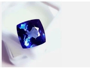Natural 10 Ct Blue Tanzanite Absolute AAA Quality Cushion Cut Loose Gemstone - Picture 1 of 4